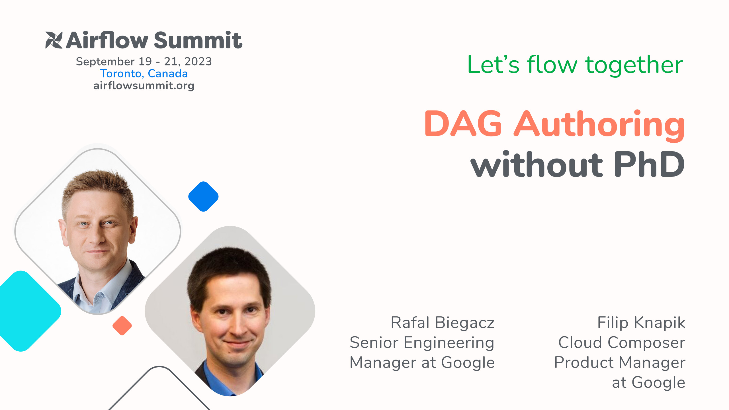 DAG Authoring without PhD, presented by Google Cloud | Airflow Summit ...